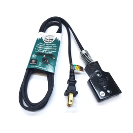 6ft Replacement AC Power Cord for Vintage Westinghouse Roaster Oven Model Cat No. RO-91 RD-414 RO-915 RO-5411-1 (1-1/16" Spaced Pins)