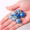GWHOLE Polyhedral Dice Acrylic Dice Set of 7 Dice Cthulhu