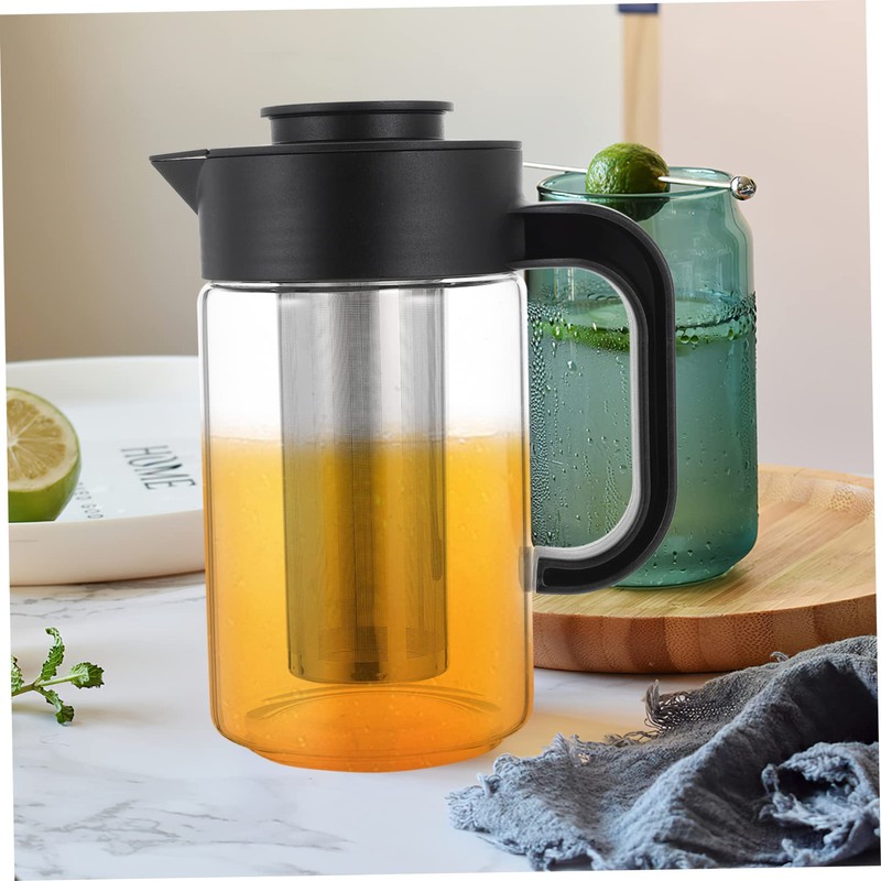 GRIRIW Elegant Design Tea Pot Large Capacity Beverage Pitcher Glass