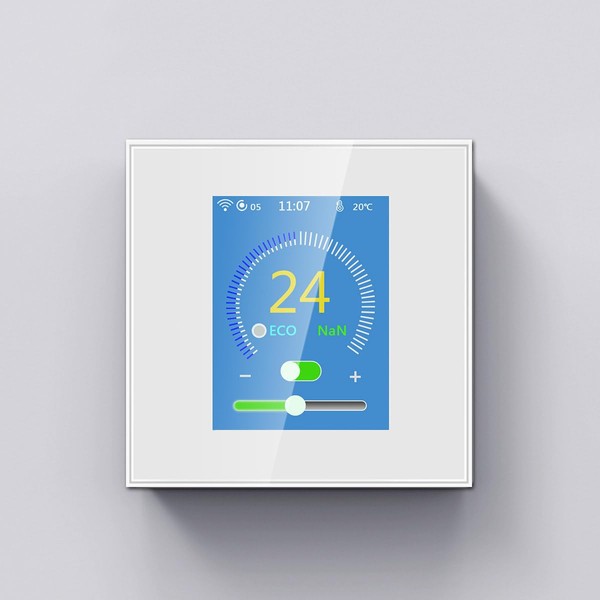 LANBON L8-HT LCD Underfloor Heating Thermostat Controller 220-250V Mesh WiFi Thermostat Smart Switch No Drop Support Alexa&Google Home, Neutral Wire Required,No Hub,White