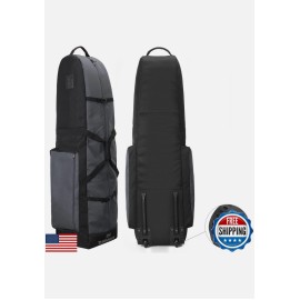 TurnWay Foldable Padded Golf Travel Bag w/Wheels Heavy Duty 900D Polyester Case