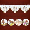 Simhomsen Embroidered Easter Bunny Kitchen Window Curtain Valance (W 58