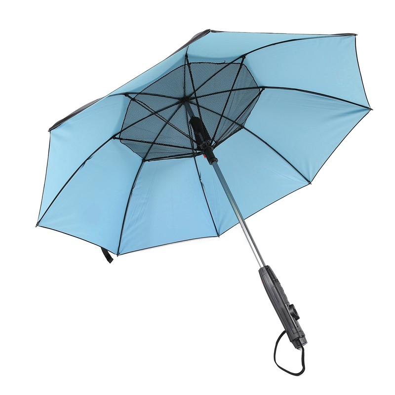 Sun Umbrella with Fan Mister 190T Vinyl Fiberglass UV Proof