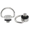 LRONG 2PCS 1/4 inch D Ring Screw Hinged Holder Camera