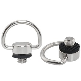 LRONG 2PCS 1/4 inch D Ring Screw Hinged Holder Camera Fixing Screw hread for Tripod DSLR Cameras