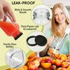 Yokodaza 8 oz Glass Juice Bottles with Lids 6-Pack -