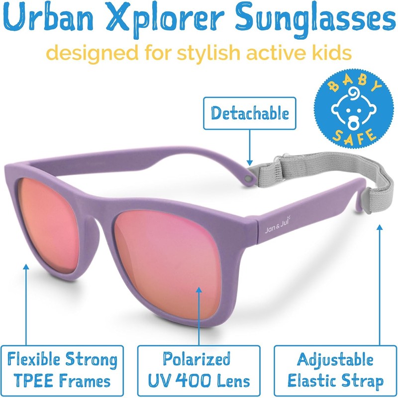 Jan & Jul Gafas de sol polarizadas flexibles con protección