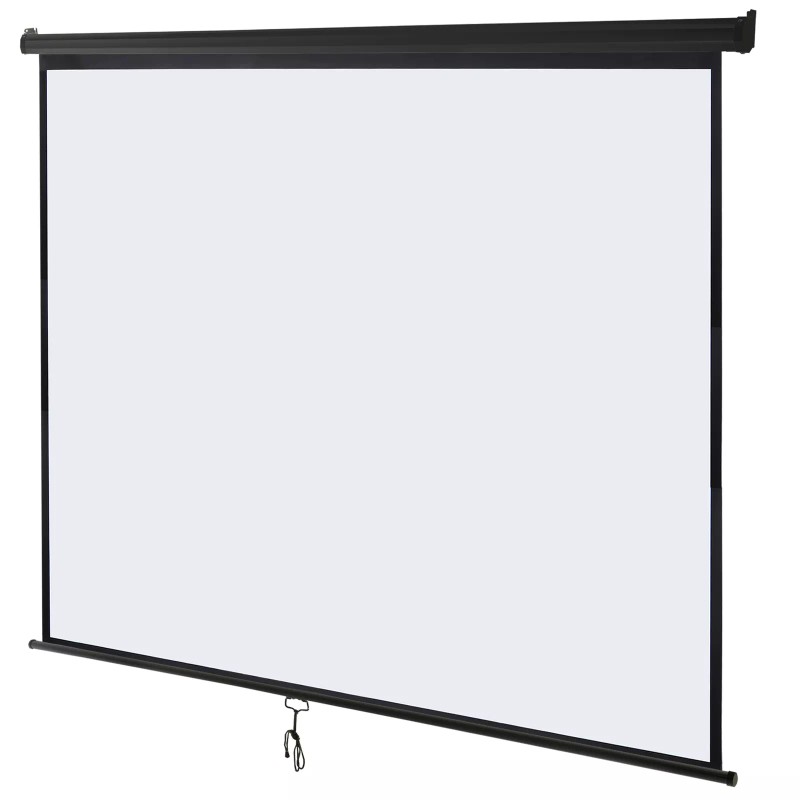 Segawe 120'' Projector Screen Projection Screen Manual Pull Down HD