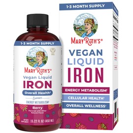 MaryRuth’s Liquid Iron | Iron Supplement for Women Men & Kids | Red Blood Cell Formation | Oxygen Support | Energy Metabolism | Ages 4 & Up | Sugar Free | Vegan | Non-GMO | Gluten Free | 15.22 Fl Oz