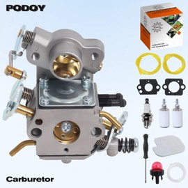Podoy P3314 PP4218A Carburetor for Poulan Chainsaw Parts P4018 PR4218 P3416 P3816 PL3314 Carburetor Rebuild Kit Compatible with Poulan Pro 18″ 35cc 42cc Chainsaw Craftsman 358.350990 Walbro 0402 WTA30