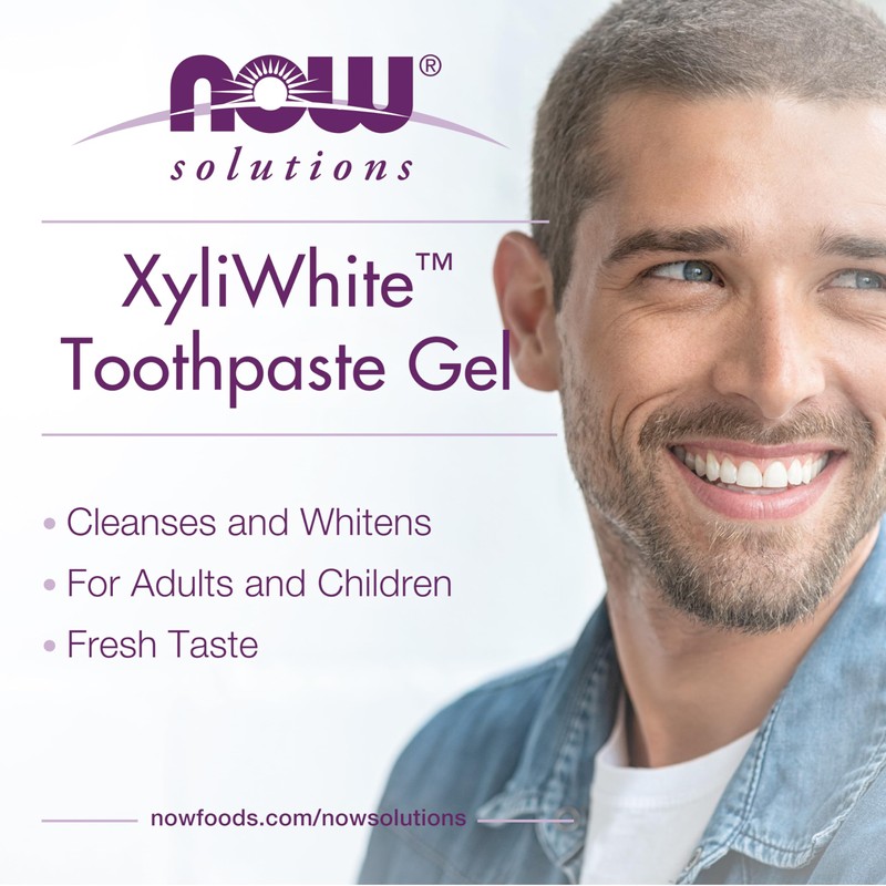 NOW Foods Solutions, Xyliwhite™ Toothpaste Gel, Refreshmint, Cleanses and Whitens,