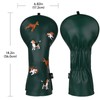 Craftsman Golf PU Leather Embroidery Dog 460cc Driver Headcover