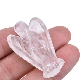 Hztyyier Schutztaschenengel Handgemachte Geschnitzte Stein Engel Figur Skulptur Natürlicher heilender Kristalledelstein für Hauptdekoration(#2)