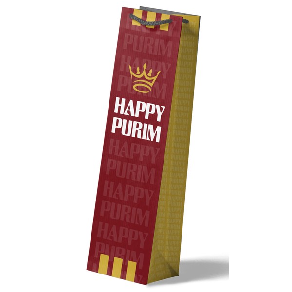 Winfaire Wine Bottle Bags and Gift, Purim, Happy Purim Bags