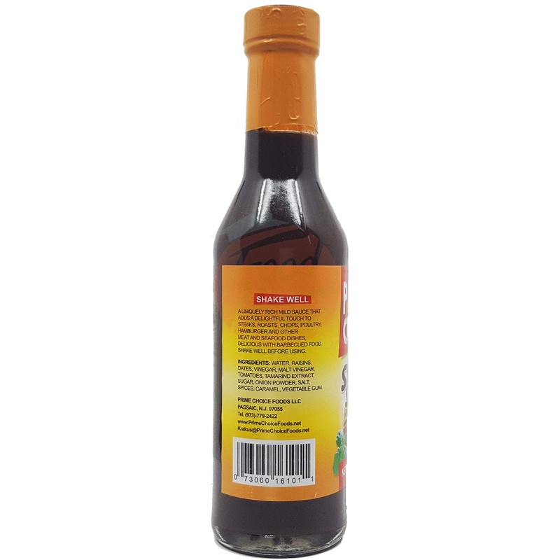 Prime Choice steak sauce in 9.6-ounce glass bottle