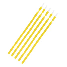 Cepillo interdental de 100 Uds, 4 colores, cepillo aplicador micro desechable Dental, varillas flexibles, herramienta de limpieza de dientes para higiene Dental oral(Amarillo)