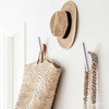 FCOWK Wood Wall Hooks 4 Pack Coat Hooks Wall Mount