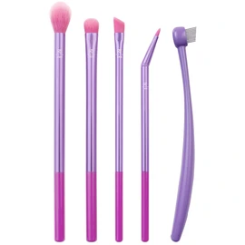 Real Techniques Eye Love Drama Makeup Brush Kit Professional Eye Brush Set Soft Bristles Cosmetic Brush for Eyeshadow Eyebrow Blending Fan Eyelashes Set of 5