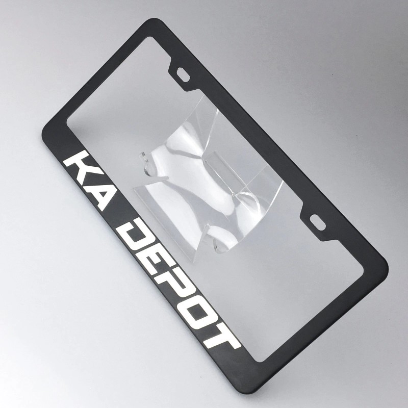 KA Matte Black Maybach Logo Mirror Laser Etched License Plate