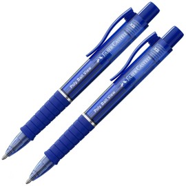 FABER-CASTELL 205013 Poly Ball View Admiral Blue Ballpoint Pen with Interchangeable XB Refill, Indelible