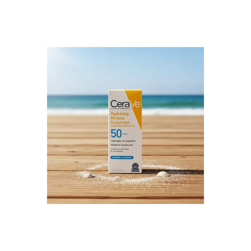 Cerave Hydrating Mineral Sunscreen Spf 50 Face 75ml