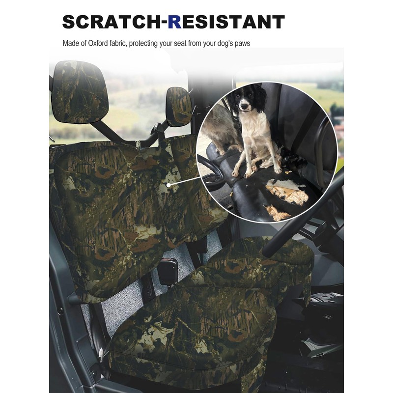 ZIDIYORUO Camo UTV Seat Cover, Waterproof Seat Cover Set Compatible