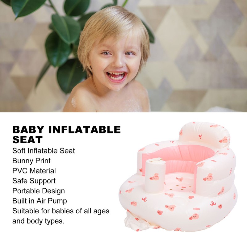 Baby Inflatable Seat with Air Pump Infant Back Support Sofa