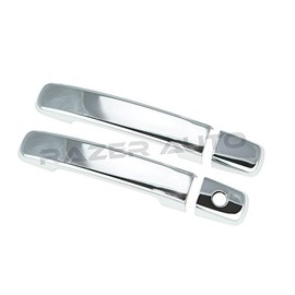 Razer Auto CHROME DOOR HANDLE COVER 2D W/O PASS KEYHOLE for 2005-2013 NISSAN FRONTIER / 2005-2012 NISSAN PATHFINDER / 2005-2013 NISSAN XTERRA
