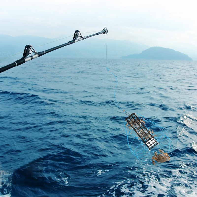 4-Pack 10-Loop Crab Snare Traps with 2 Measuring Rulers –