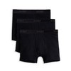2(X)IST Men's Essential Cotton Boxer Brief 3-Pack Solid Black
