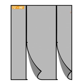 Yotache Magnetic Screen Door for Sliding Doors 72"x80", Screen Size 74"x81", Double-Sided Opening Screen Reinforced Mesh with Strong Magnets for French Front/Back Patio Doors