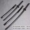 2PCS Polypropylene Plastic Training Martial Sword，Black Practice Katana Sword with
