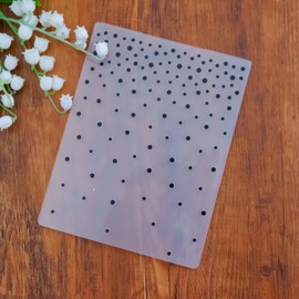 DIYology Christmas Snowfall Dots Background Embossing Folders for Card Making Winter Snowfall Embossing Folder Template for DIY Paper Crafts Scrapbooking Polymer Clay Decoration