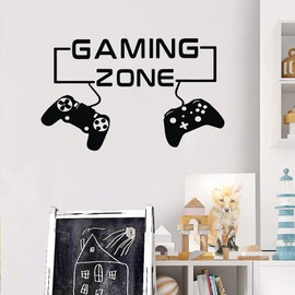 fanquare Gaming Controller Wall Decals Gaming Zone Wall Stickers Peel and Stick Wall Decor for Kids Boys Bedroom Living Room Decor