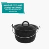 MIRRO 3.0qt Enamel Convex Kettle, Black