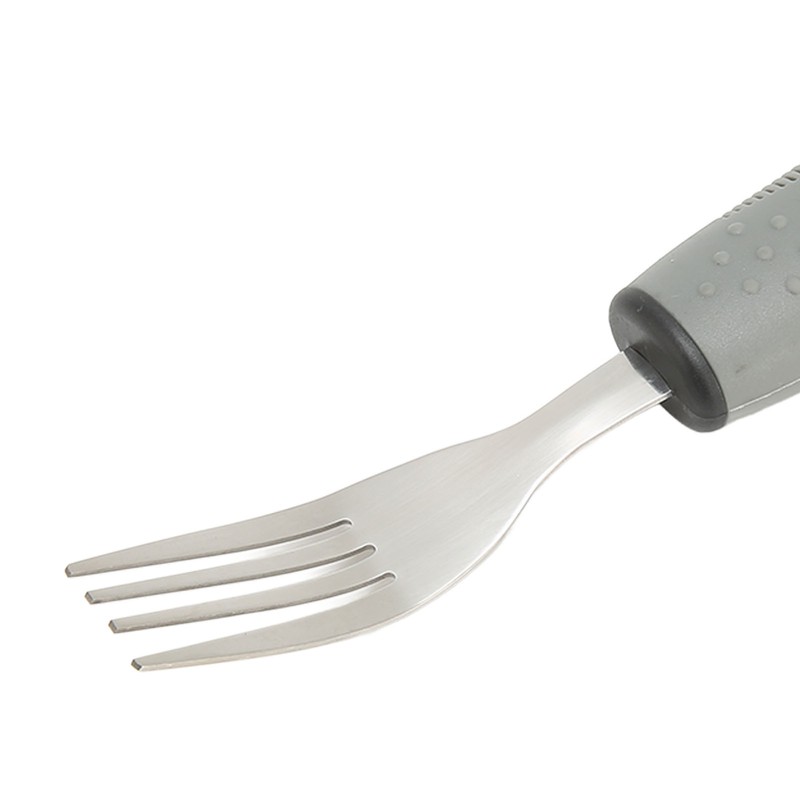4pcs Adaptive Utensils Knife Fork Spoons Weighted Wide Handles Grey