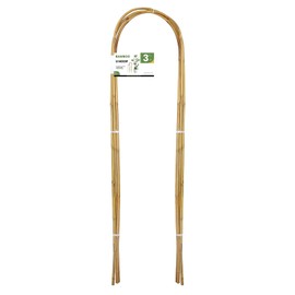 3 Feet Natural U-Hoops Bamboo, Plant Trellis, 35.5in Garden Trellis for Climbing Plants Outdoor Indoor - 3 Pack