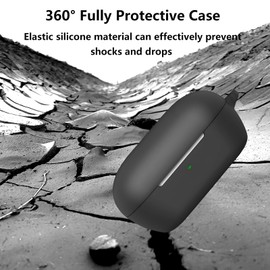 Ziseyoru Case Cover Compatible with Sony WF-C710N Earbuds, Soft Silicone Sony WF-C710N Protective Case with Cleaner Kit with Carabiner Keychain Accessories (Black)