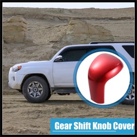 Hihaha Gear Shift Lever Cover Automotive Interior Shifter Head Protector Trim for Toyota Camry 2018 2019 2020 2021 2022 2023 Corolla Sedan 2019-2023 Red Durable Material