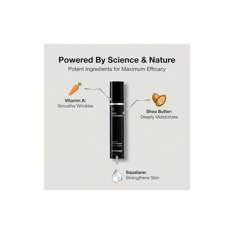 Anthony High Performance Vitamin A, Anti Aging, Facial Treatment, 1.6