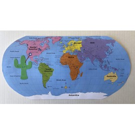 8” x 16” World Practice Map Double Combo Pack -Practice Maps, 120 sheets in a pack for Social Studies, Geography, Map Activities, Drill and Practice, Current Event Activities, Learning Games and more