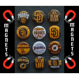Unbranded San Diego Padres - 1 1/2" Inch Magnet Set (Set of 12)