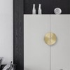 MOROBOR Half Moon Drawer Handles, 4PCS Brushed Copper Semi Circle