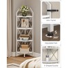 CHOEZON 4-Tier Corner Shelf, Industrial Corner Bookshelf, 47.6" Corner Storage