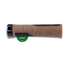 CONTEC Merge Mountain Straight 140mm D3 Tri-Component Cork Ergonomic MTB G-Link System Bicycle Grips Black Brown Pair