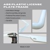 Premium License Plate Frame Holder, White, Slim Design, 12.6 x