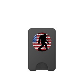Tripe G Mavs American Flag Bigfoot Black PopSocket: Swappable Grip for Phones & Tablets, MagSafe Compatible Wallet, Non-Adhesive, Silicone, Compatible with All Smartphones and Tablets