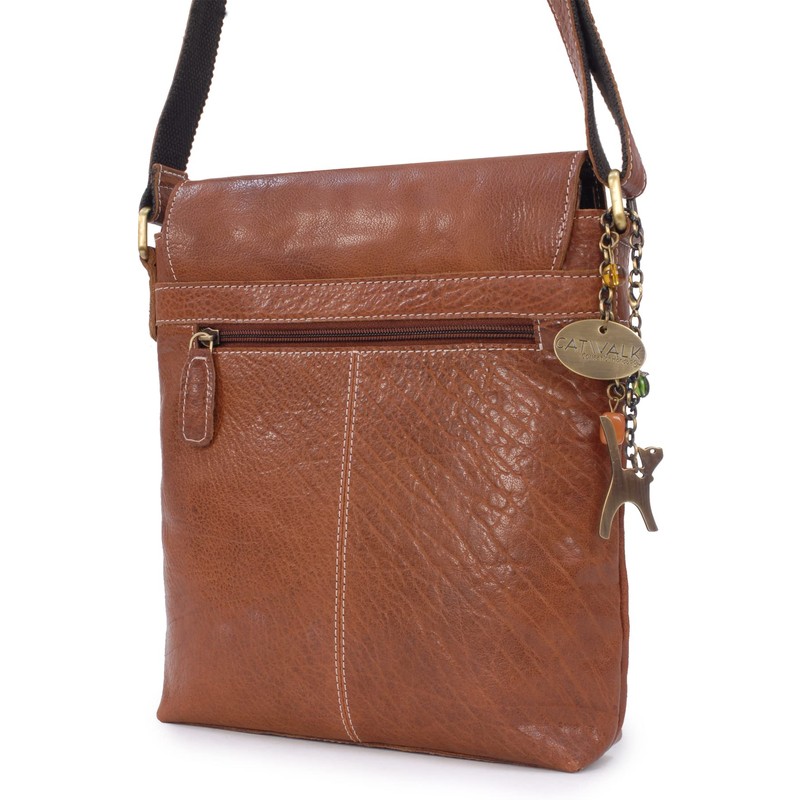 Catwalk Collection Handbags - Women's Leather Anti Theft Crossbody Bag
