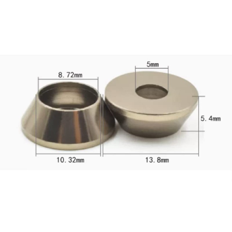 50pcs M5 Cone Cup Washers Anodized Aluminum Alloy Screw Gasket