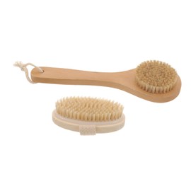 FRCOLOR 2Pcs Exfoliating Body Scrubber Brush for Bathing Ergonomic Handheld Bath Brush with Soft Bristles for Gentle Skin for Shower Washing